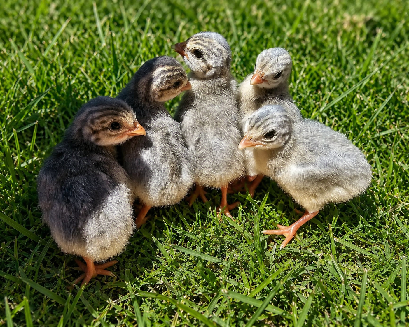 Lavender guinea fowl keets